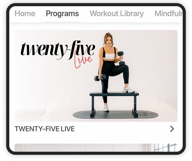 The FITclub showcasing their live online workouts and programs. 